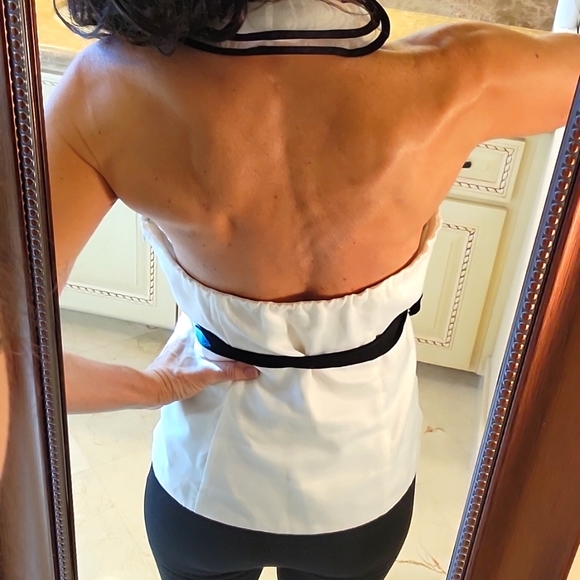 *White House Black Market Chiffon-style halter top, Sz 8 - Picture 9 of 16